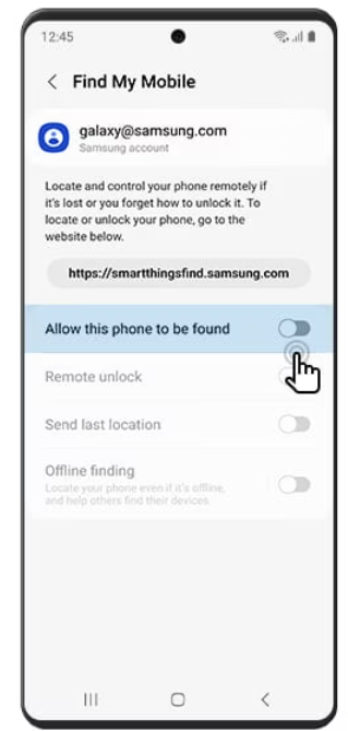 find offline lost Samsung mobile phone